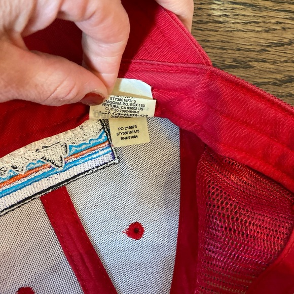 Red Patagonia Trucker Hat SnapBack Embroidered Patch - Picture 12 of 12